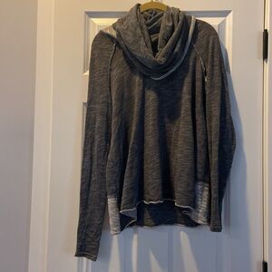 Free people beach grey cowlneck shirt